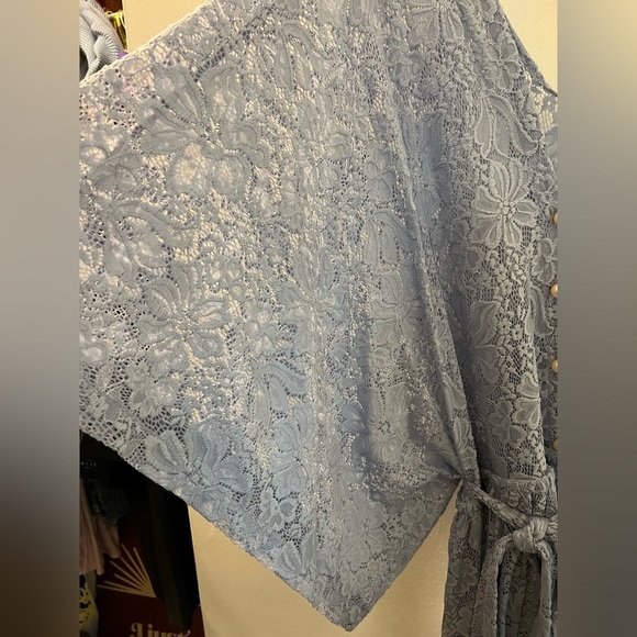 Zelie For She Essence of Heritage Lace Dress in Blue, Plus Size - Picture 3 of 10